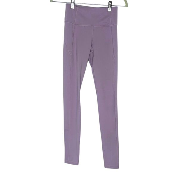 UNDER ARMOUR Leggings Women's Size XS Purple UA Ankle Pants Lilac Gym Run Yoga - Picture 3 of 5